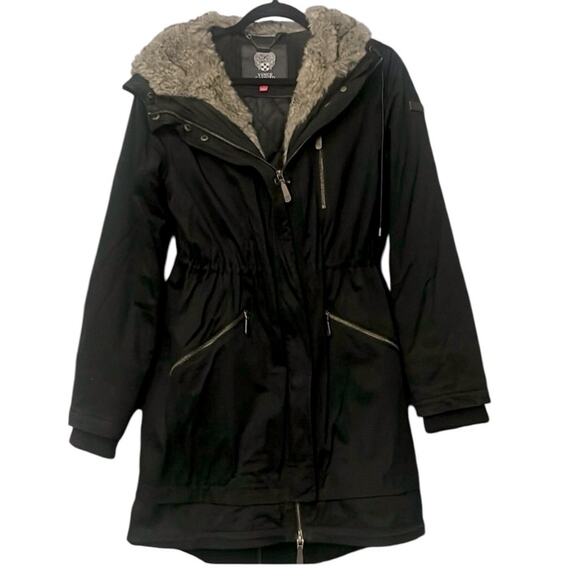 Vince Camuto Faux Fur Lined Parka, Size Small - Picture 1 of 4